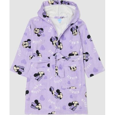 Disney , Accappatoio Viola In Puro Cotone Con Cappuccio E Stampe Minnie, Bambina, Viola, Taglia: 7-8 Disney , Accappatoio Viola In Puro Cotone Con Cappuccio E Stampe Minnie, Bambina, Viola, Taglia: 7-8