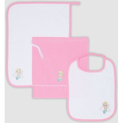 Disney , Set Rosa Per L'asilo Con Bavaglino, Asciugamano E Sacca E Ricamo Frozen, Bambina, Rosa, Taglia: ONE SIZE Disney , Set Rosa Per L'asilo Con Bavaglino, Asciugamano E Sacca E Ricamo Frozen, Bambina, Rosa, Taglia: ONE SIZE