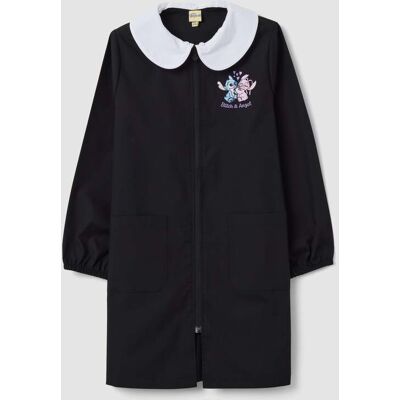 Disney , Grembiule Nero Con Zip E Colletto Bianco Ricamo Stitch Per Scuola, Bambina, Nero, Taglia: 11-12 Disney , Grembiule Nero Con Zip E Colletto Bianco Ricamo Stitch Per Scuola, Bambina, Nero, Taglia: 11-12