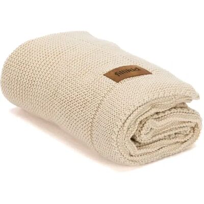 FILLIKID Coperta per bebé - Cotone biologico, 80x100cm, Beige FILLIKID Coperta per bebé - Cotone biologico, 80x100cm, Beige