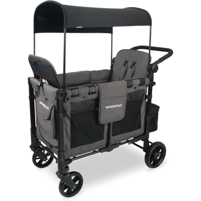 Passeggino Doppio Wonderfold W2 Elite Grigio - Carro a Due Piani Passeggino Doppio Wonderfold W2 Elite Grigio - Carro a Due Piani