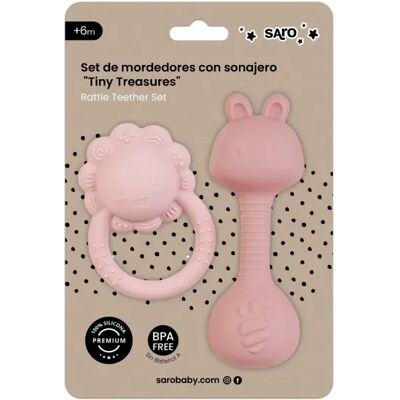 Saro Set di Massaggiagengive con Sonaglio Tiny Treasures Saro Set di Massaggiagengive con Sonaglio Tiny Treasures