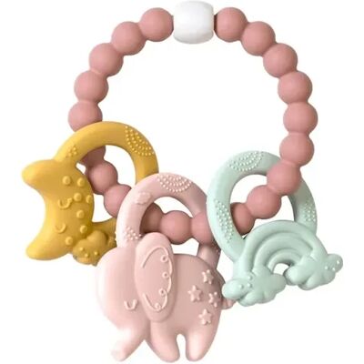Saro Baby Ele-Fun Anello Masticabile Rosa - Anello masticabile Saro Baby Ele-Fun Anello Masticabile Rosa - Anello masticabile