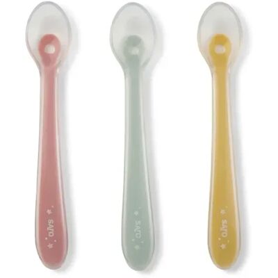Set di cucchiai in silicone rosa SARO - Utensili alimentari Set di cucchiai in silicone rosa SARO - Utensili alimentari