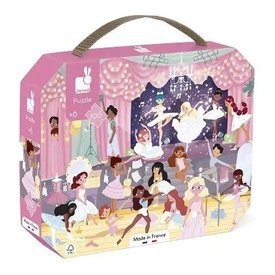Janod Puzzle di cartone da 100 pezzi raffiguranti i ballerini Janod Puzzle di cartone da 100 pezzi raffiguranti i ballerini