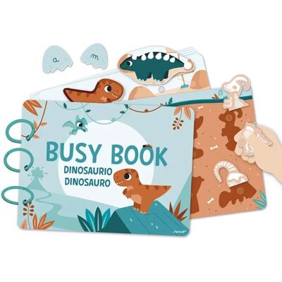 Janod Busy-book Dino in cartone (spagnolo/italiano) Janod Busy-book Dino in cartone (spagnolo/italiano)