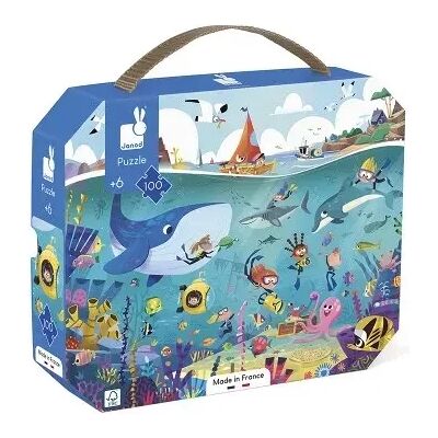 Janod Puzzle di cartone Il fondale marino 100 pezzi Janod Puzzle di cartone Il fondale marino 100 pezzi