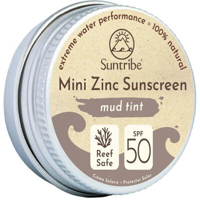 Suntribe Crema Solare Minerale Biologica Zinco Mini SPF50 Mud Tint Suntribe Crema Solare Minerale Biologica Zinco Mini SPF50 Mud Tint
