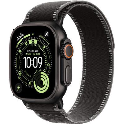 Apple Watch Ultra 3 GPS + Cellular, Cassa in titanio nero (49 mm) con Trail Loop nero/cenere - M/L Apple Watch Ultra 3 GPS + Cellular, Cassa in titanio nero (49 mm) con Trail Loop nero/cenere - M/L