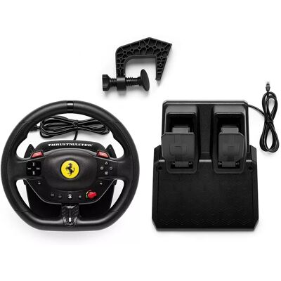 Thrustmaster T98-P FERRARI 296 GTB Nero Sterzo + Pedali PC, PlayStatio Thrustmaster T98-P FERRARI 296 GTB Nero Sterzo + Pedali PC, PlayStatio