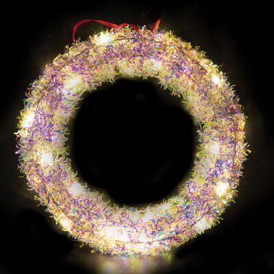 Galileo <p>Ghirlanda led a batteria 40 cm in ferro e pet iridescente, Santa's House</p> Galileo <p>Ghirlanda led a batteria 40 cm in ferro e pet iridescente, Santa's House</p>