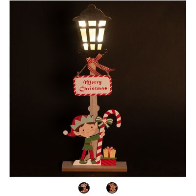 Tivoli <p>Decorazione natalizia lampione led in legno h. 45 cm, Xmas</p> Tivoli <p>Decorazione natalizia lampione led in legno h. 45 cm, Xmas</p>