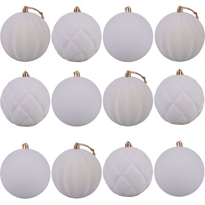 Galileo <p>Set 12 palle di Natale bianche effetto velluto Ø 8 cm, Santa's House</p> Galileo <p>Set 12 palle di Natale bianche effetto velluto Ø 8 cm, Santa's House</p>