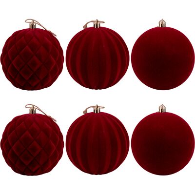 Galileo <p>Set 12 palle di Natale bordeaux effetto velluto Ø 8 cm, Santa's House</p> Galileo <p>Set 12 palle di Natale bordeaux effetto velluto Ø 8 cm, Santa's House</p>