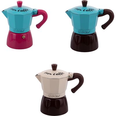 Galileo <p>Caffettiera tradizionale bicolor 3 tazze, Buon Caffè SìChef</p> Galileo <p>Caffettiera tradizionale bicolor 3 tazze, Buon Caffè SìChef</p>