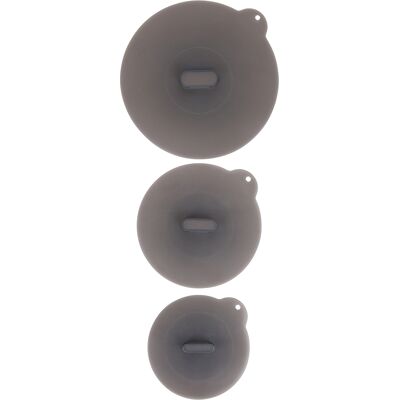 Galileo <p>Set 3 coperchi in silicone 17/21/27 cm, fumè, SìChef</p> Galileo <p>Set 3 coperchi in silicone 17/21/27 cm, fumè, SìChef</p>