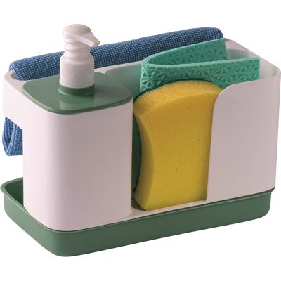 Dispenser Sapone Snips Riordinello Bianco Verde - Organizzatore Cucina Dispenser Sapone Snips Riordinello Bianco Verde - Organizzatore Cucina