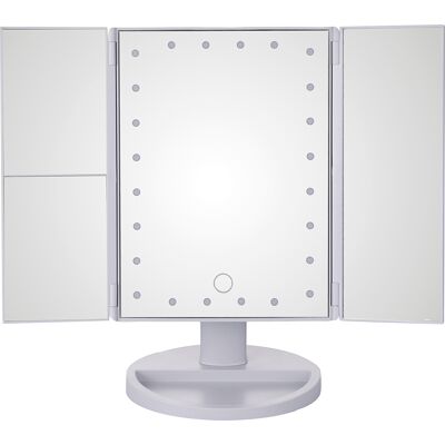 Kooper <p>Specchio make-up con ingranditore, 24 led, a batteria e/o cavo USB, Vanity</p> Kooper <p>Specchio make-up con ingranditore, 24 led, a batteria e/o cavo USB, Vanity</p>