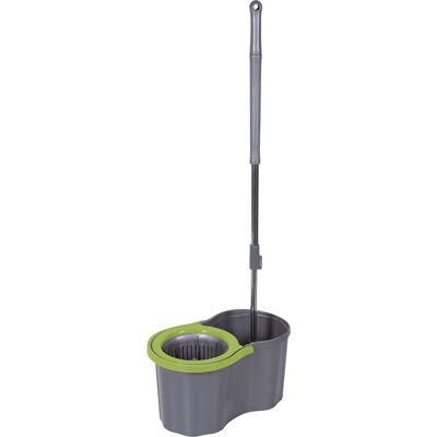 Galileo <p>Super Mop rotante 16 l, tubo estensibile fino a 110 cm, grigio e verde</p> Galileo <p>Super Mop rotante 16 l, tubo estensibile fino a 110 cm, grigio e verde</p>