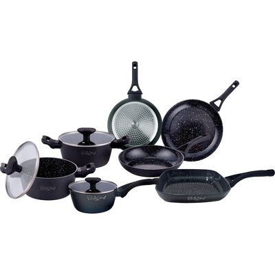 Galileo <p>Batteria 10 pezzi, rivestimento in ceramica, induzione, Galaxy 2.0 SìChef</p> Galileo <p>Batteria 10 pezzi, rivestimento in ceramica, induzione, Galaxy 2.0 SìChef</p>