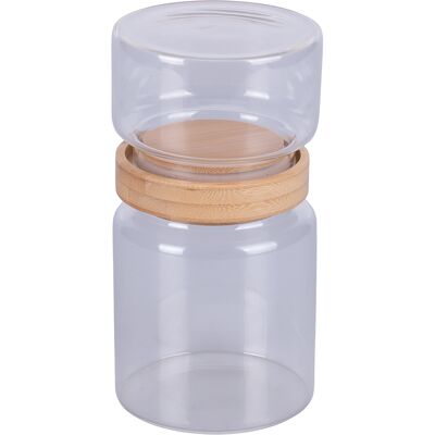 Tivoli <p>Barattolo 2 in 1 400/750 ml in vetro borosilicato e bambù, Glass</p> Tivoli <p>Barattolo 2 in 1 400/750 ml in vetro borosilicato e bambù, Glass</p>