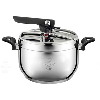 Galileo <p>Pentola a pressione 7 L, in acciaio inox Ø 22 cm, induzione, SìChef</p> Galileo <p>Pentola a pressione 7 L, in acciaio inox Ø 22 cm, induzione, SìChef</p>