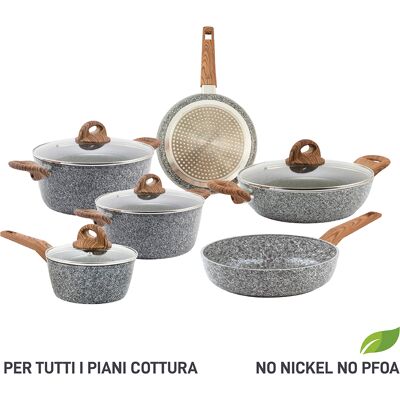 Galileo <p>Batteria 10 pezzi, rivestimento in ceramica, induzione, extra spessore 4,5 mm, Cararra SìChef</p> Galileo <p>Batteria 10 pezzi, rivestimento in ceramica, induzione, extra spessore 4,5 mm, Cararra SìChef</p>