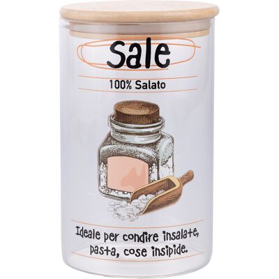 Galileo <p>Barattolo sale 1L in vetro borosilicato, coperchio in bambù, SìChef</p> Galileo <p>Barattolo sale 1L in vetro borosilicato, coperchio in bambù, SìChef</p>