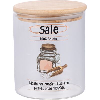 Galileo <p>Barattolo sale 750 ml in vetro borosilicato, coperchio in bambù, SìChef</p> Galileo <p>Barattolo sale 750 ml in vetro borosilicato, coperchio in bambù, SìChef</p>