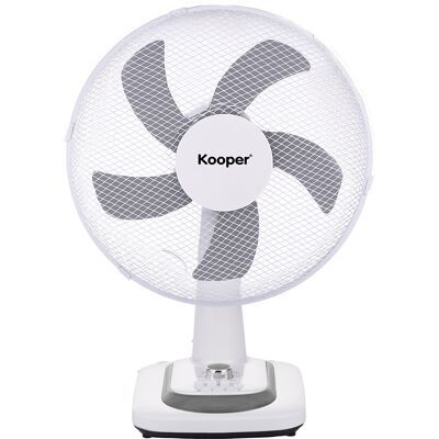 <p>Ventilatore da tavolo 5 pale Ø 40 cm, 50 W, Kooper</p> <p>Ventilatore da tavolo 5 pale Ø 40 cm, 50 W, Kooper</p>