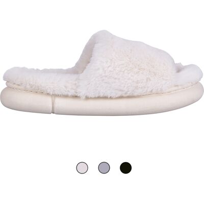 Galileo <p>Pantofole donna invernali effetto pelliccia, Piuma</p> Galileo <p>Pantofole donna invernali effetto pelliccia, Piuma</p>
