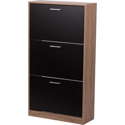 Galileo <p>Scarpiera 3 ante a ribalta 63x24xh.116 cm, nero e rovere, Sibilla</p> Galileo <p>Scarpiera 3 ante a ribalta 63x24xh.116 cm, nero e rovere, Sibilla</p>