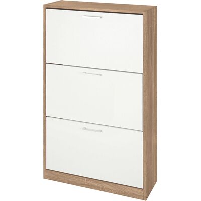 Galileo <p>Scarpiera 3 ante a ribalta 63x24xh.116 cm, bianco e rovere, Sibilla</p> Galileo <p>Scarpiera 3 ante a ribalta 63x24xh.116 cm, bianco e rovere, Sibilla</p>