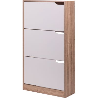 Galileo <p>Scarpiera 3 ante a ribalta 60x23x115 cm, bianco e rovere</p> Galileo <p>Scarpiera 3 ante a ribalta 60x23x115 cm, bianco e rovere</p>