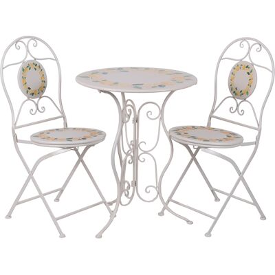 Galileo <p>Set tavolo e 2 sedie pieghevoli da esterno in ferro, bianco con decoro limoni, Amalfi Breakfast Esté</p> Galileo <p>Set tavolo e 2 sedie pieghevoli da esterno in ferro, bianco con decoro limoni, Amalfi Breakfast Esté</p>