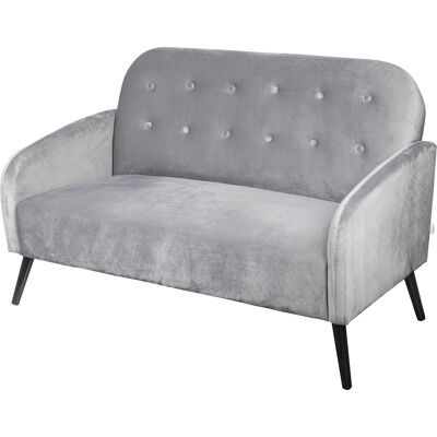 Galileo <p>Divano 2 posti design vintage, grigio chiaro, Sibilla</p> Galileo <p>Divano 2 posti design vintage, grigio chiaro, Sibilla</p>