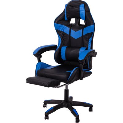 Galileo <p>Poltrona gaming high quality con ruote e poggiapiedi integrato, blu</p> Galileo <p>Poltrona gaming high quality con ruote e poggiapiedi integrato, blu</p>