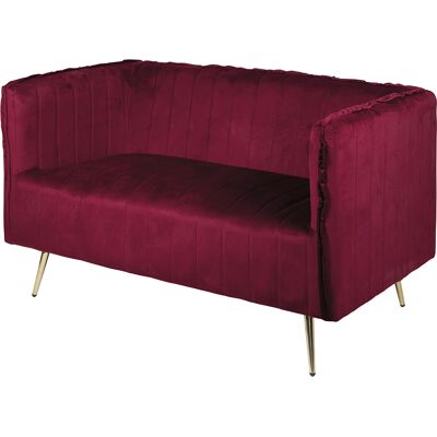 Galileo <p>Divano 2 posti bordeaux 126x75x82 cm effetto velluto, Sibilla</p> Galileo <p>Divano 2 posti bordeaux 126x75x82 cm effetto velluto, Sibilla</p>