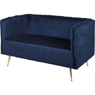 Galileo <p>Divano vintage 2 posti 126x75x82cm, blu, Sibilla</p> Galileo <p>Divano vintage 2 posti 126x75x82cm, blu, Sibilla</p>