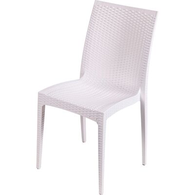 Galileo <p>Sedia in plastica PP effetto rattan, bianco, New Magic Esté</p> Galileo <p>Sedia in plastica PP effetto rattan, bianco, New Magic Esté</p>
