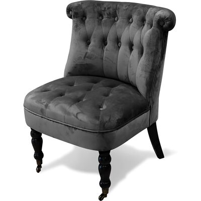 Galileo <p>Poltrona salotto con ruote design vintage, grigio, Sibilla</p> Galileo <p>Poltrona salotto con ruote design vintage, grigio, Sibilla</p>