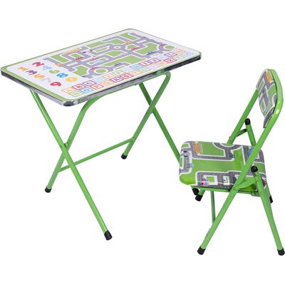 Galileo <p>Tavolo e sedia per bambini, decoro pista automobiline, Sibilla</p> Galileo <p>Tavolo e sedia per bambini, decoro pista automobiline, Sibilla</p>