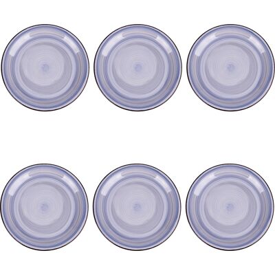 Tivoli <p>Set 6 piatti frutta in gres dipinto a mano, indaco, 4 Toni</p> Tivoli <p>Set 6 piatti frutta in gres dipinto a mano, indaco, 4 Toni</p>