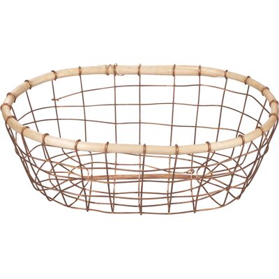 Tivoli <p>Cestino ovale grande 36x24 cm in ferro e legno, La Cucina</p> Tivoli <p>Cestino ovale grande 36x24 cm in ferro e legno, La Cucina</p>