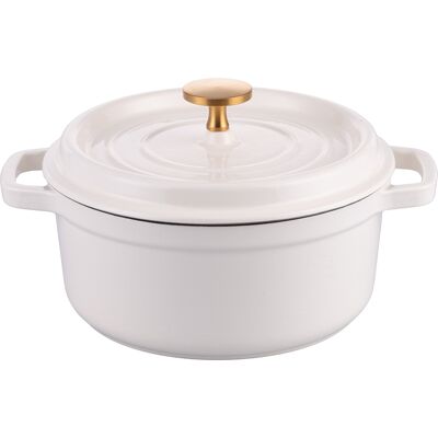 Tivoli <p>Casseruola con coperchio 20 cm in ghisa smaltata, induzione, bianco, Radici Vaniglia</p> Tivoli <p>Casseruola con coperchio 20 cm in ghisa smaltata, induzione, bianco, Radici Vaniglia</p>