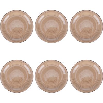 Tivoli <p>Set 6 piatti frutta in gres dipinto a mano, terracotta, 4 Toni</p> Tivoli <p>Set 6 piatti frutta in gres dipinto a mano, terracotta, 4 Toni</p>