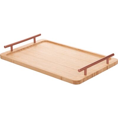 Tivoli <p>Vassoio 40x25 cm in bambù, manici rose gold, Natural</p> Tivoli <p>Vassoio 40x25 cm in bambù, manici rose gold, Natural</p>