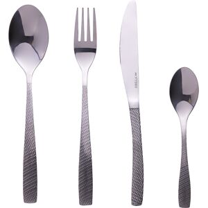 Altri brand Set di 24 posate in acciaio inox martellato - Set di posate Altri brand Set di 24 posate in acciaio inox martellato - Set di posate