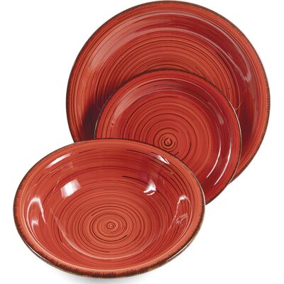 Galileo <p>Servizio piatti 9 pezzi in stoneware dipinto a mano, Dubai Light Red</p> Galileo <p>Servizio piatti 9 pezzi in stoneware dipinto a mano, Dubai Light Red</p>