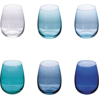 Tivoli <p>Set 6 bicchieri acqua 500 ml in vetro, Happy Hour Ocean</p> Tivoli <p>Set 6 bicchieri acqua 500 ml in vetro, Happy Hour Ocean</p>